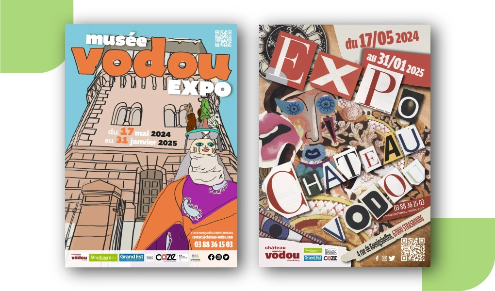 Affiches pour l'exposition du musée Vodou